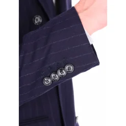 Heren Barba Abito gessato doppiopetto in lana comfort