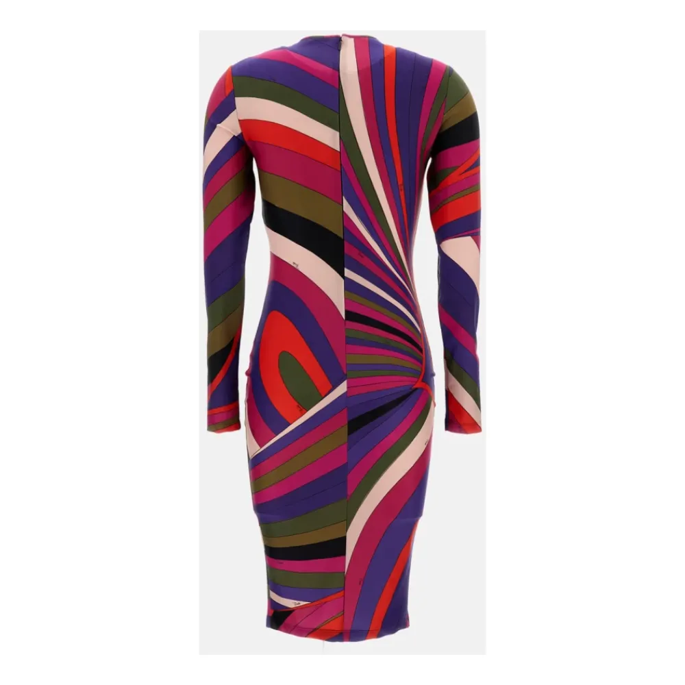 DAMES Pucci Jurken^Abito in Lycra con Stampa Iride