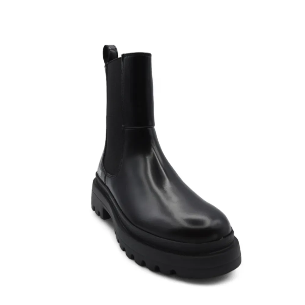 DAMES Love Moschino Chelseaboots^Abrasieve leren enkellaarsjes