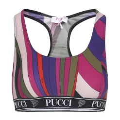 Pucci Abstract Stripe Racerback Sportbeha