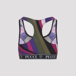 Pucci Abstract Stripe Racerback Sportbeha