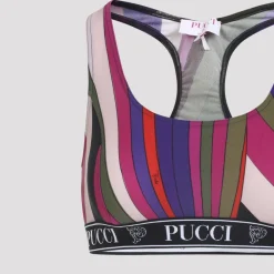 Pucci Abstract Stripe Racerback Sportbeha