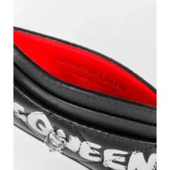 DAMES Alexander McQueen Portefeuilles^Alexander Queen Leren Portemonnee
