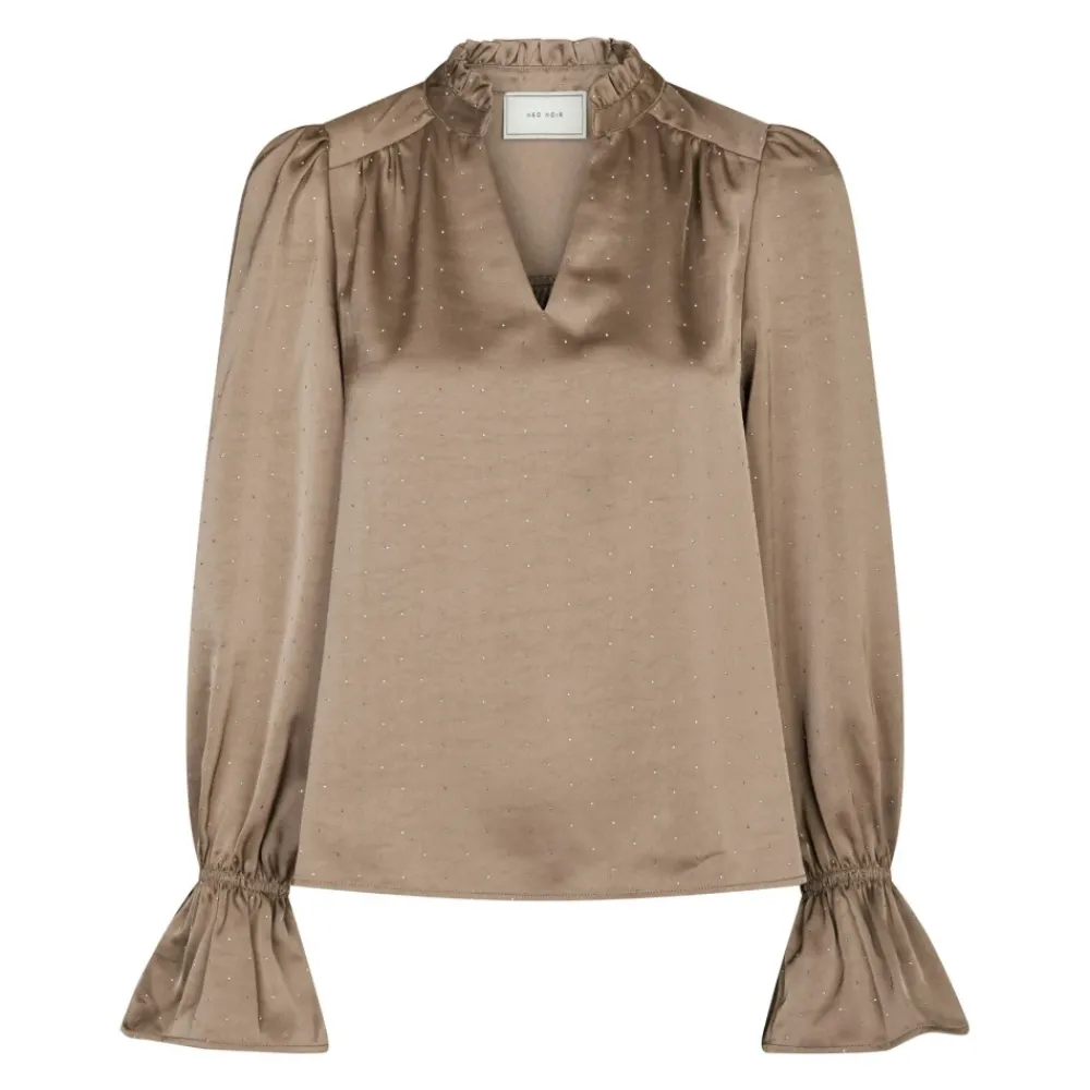 DAMES Neo Noir Amara Heavy Sateen Bedaz Blouse
