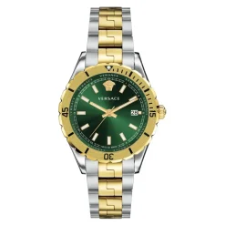 Heren Versace Analoge Datum Quartz Horloge Groen Roestvrij Staal