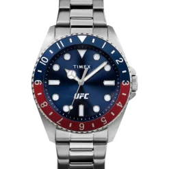 Heren Timex Analoge Roestvrijstalen Horloge met Vouwsluiting