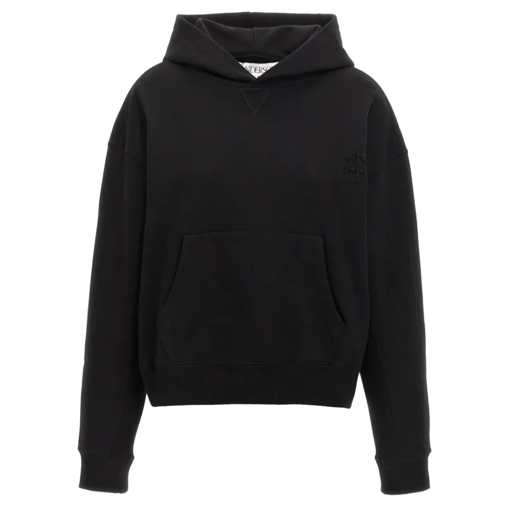 DAMES JW Anderson Hoodies & Sweatvesten^Anchor Logo Cotton Hoodie