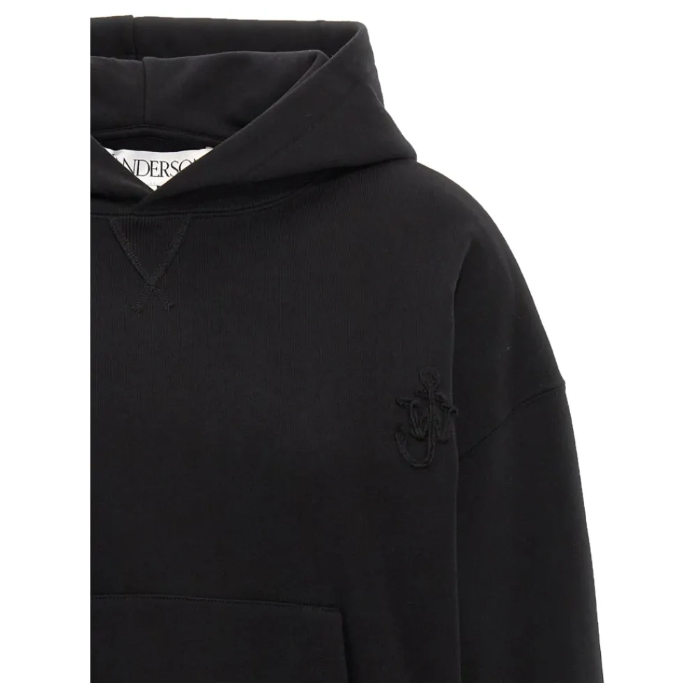 DAMES JW Anderson Hoodies & Sweatvesten^Anchor Logo Cotton Hoodie