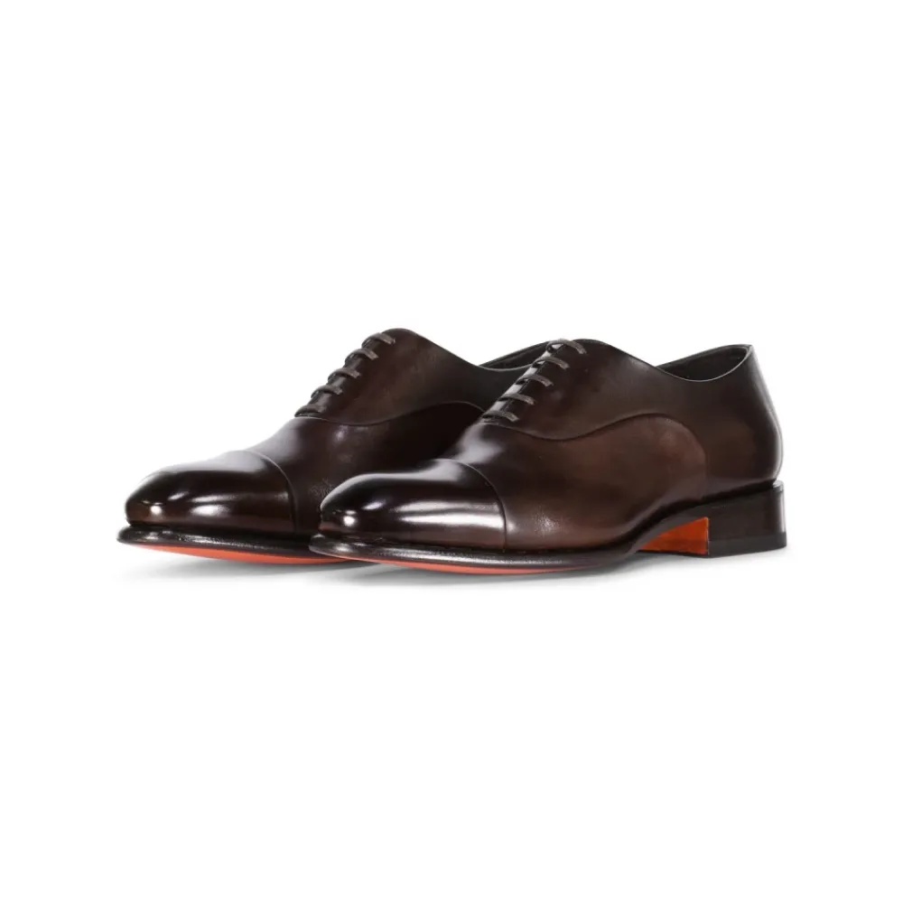 Heren Santoni Instappers & Slip Ons|Nette Schoenen^Antieke Leren Oxfords