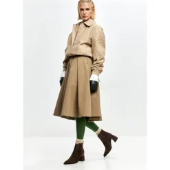 DAMES Cesare Gaspari Enkellaarsjes^Architect Hak Leren Enkellaars -