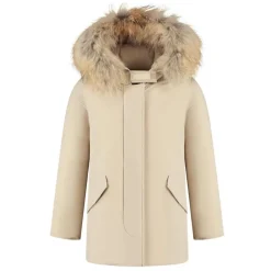 Woolrich Arctische wasbeer parka in Milky Cream