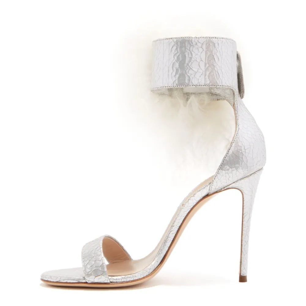 DAMES Casadei Aria Sandaal met Fluffy Fur Gesp
