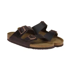 Heren Birkenstock Slippers^Arizona Soft Footbed Oiled Nubuck Leder