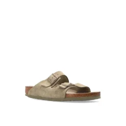 Heren Birkenstock Arizona Soft Footbed Suède Sandalen