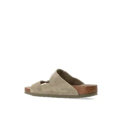 Heren Birkenstock Arizona Soft Footbed Suède Sandalen