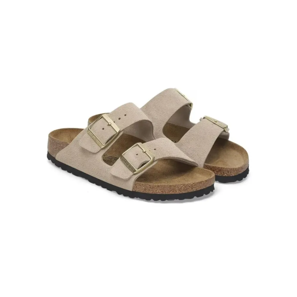 DAMES Birkenstock Arizona Suède Leren Sandalen