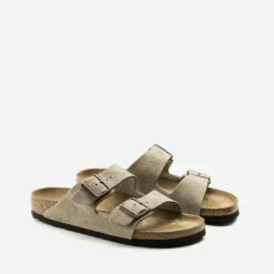 Heren Birkenstock Slippers^Arizona Suède Sandalen Normaal