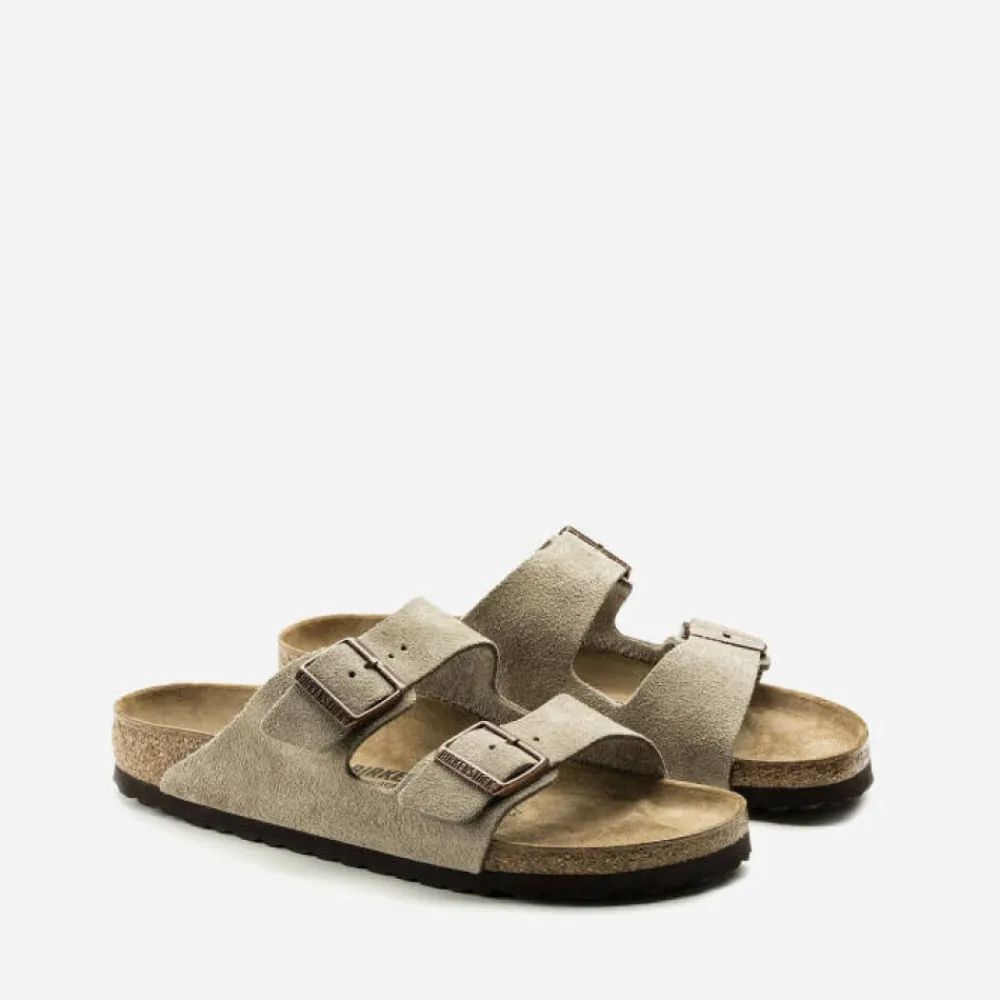 Heren Birkenstock Slippers^Arizona Suède Sandalen Normaal