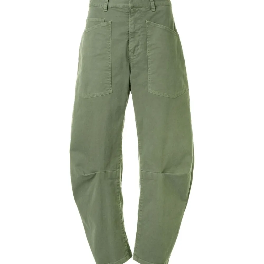 DAMES Nili Lotan Army Green Wide-Leg Trousers