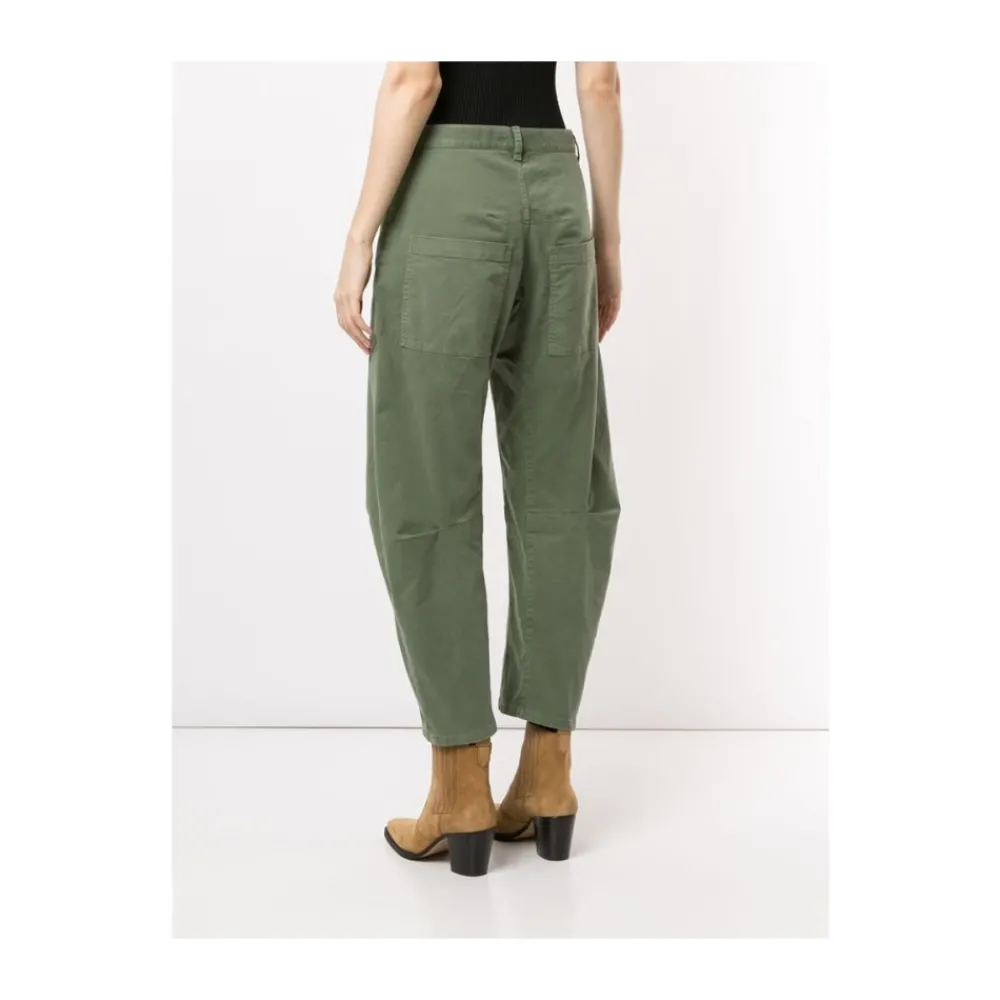DAMES Nili Lotan Army Green Wide-Leg Trousers