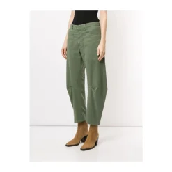 DAMES Nili Lotan Army Green Wide-Leg Trousers