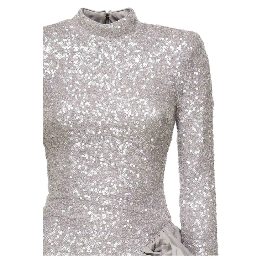 DAMES ROTATE Birger Christensen Asymmetrische Jurk met Rits en Drapering