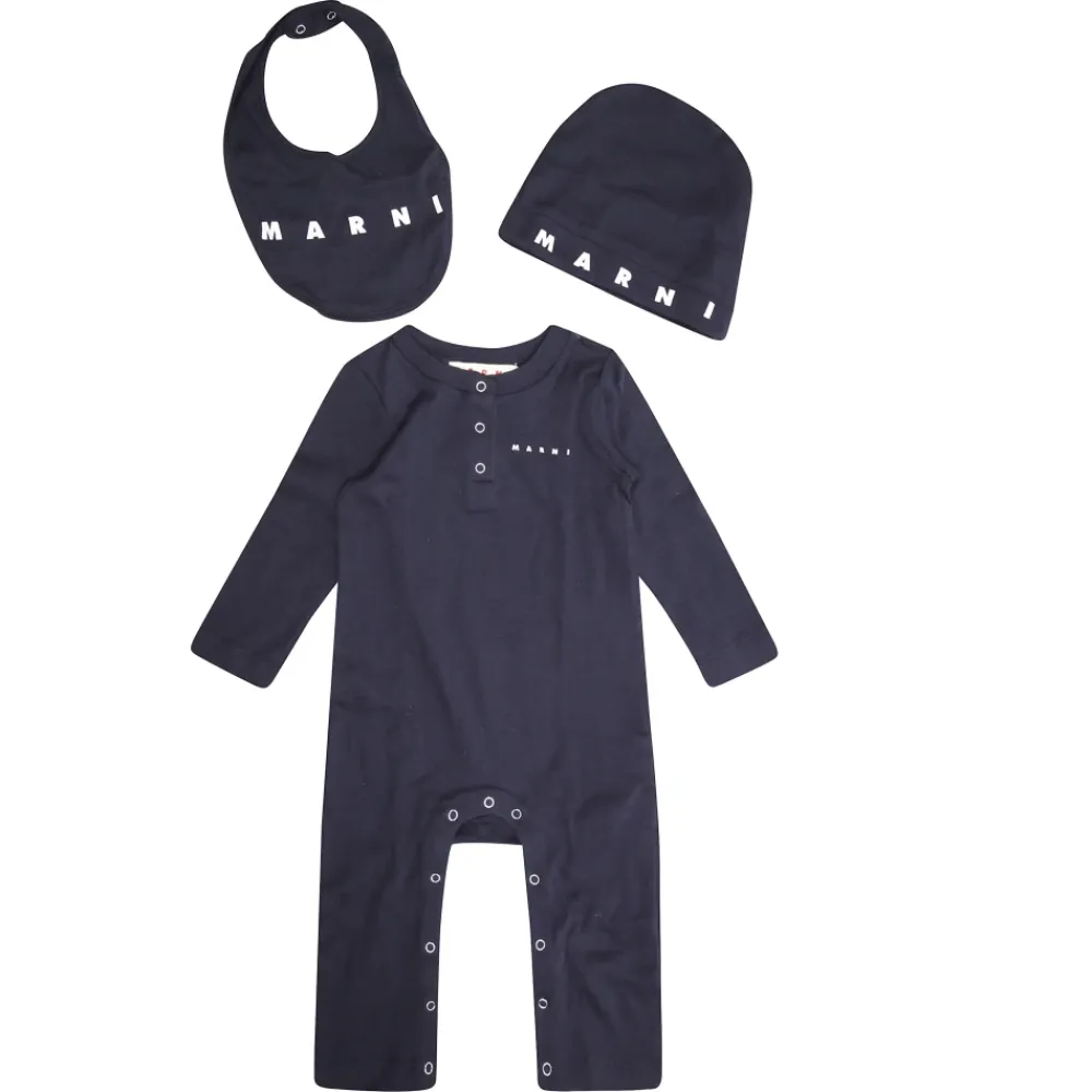 Marni Babykledingset met slab en muts
