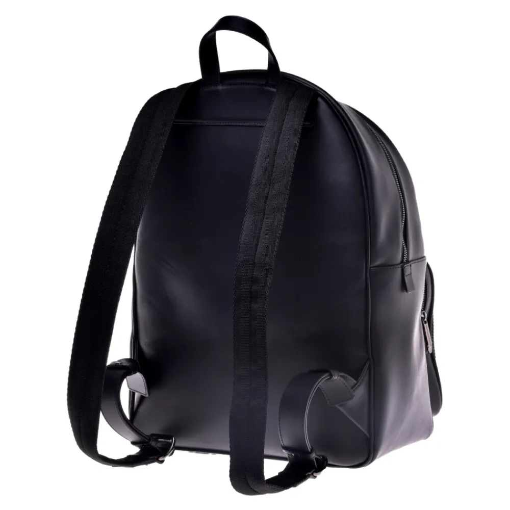 Heren Baldinini Rugzakken|Tassen^Backpack in black speckled leather