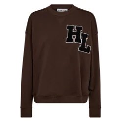 DAMES Haute L'Amitié Truien & Vesten^Badge Sweat Mocca - HL10234