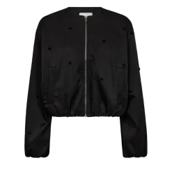 DAMES Co'Couture Ballon stip jas met ritssluiting