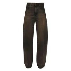 DAMES Haikure Jeans^Ballonbeen Jeans met Riemlussen