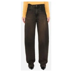 DAMES Haikure Jeans^Ballonbeen Jeans met Riemlussen