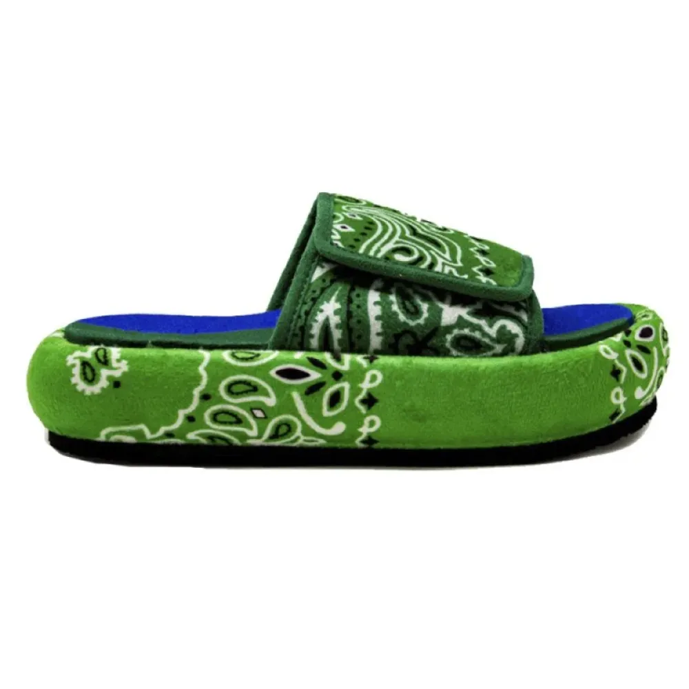 Heren Arizona Love Slippers^Bandana Plateau Sandalen - Groen/Blauw