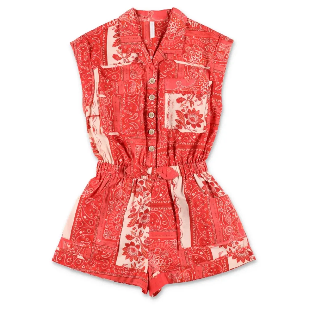 Zimmermann Bandana Print Playsuit Outerwear AW25