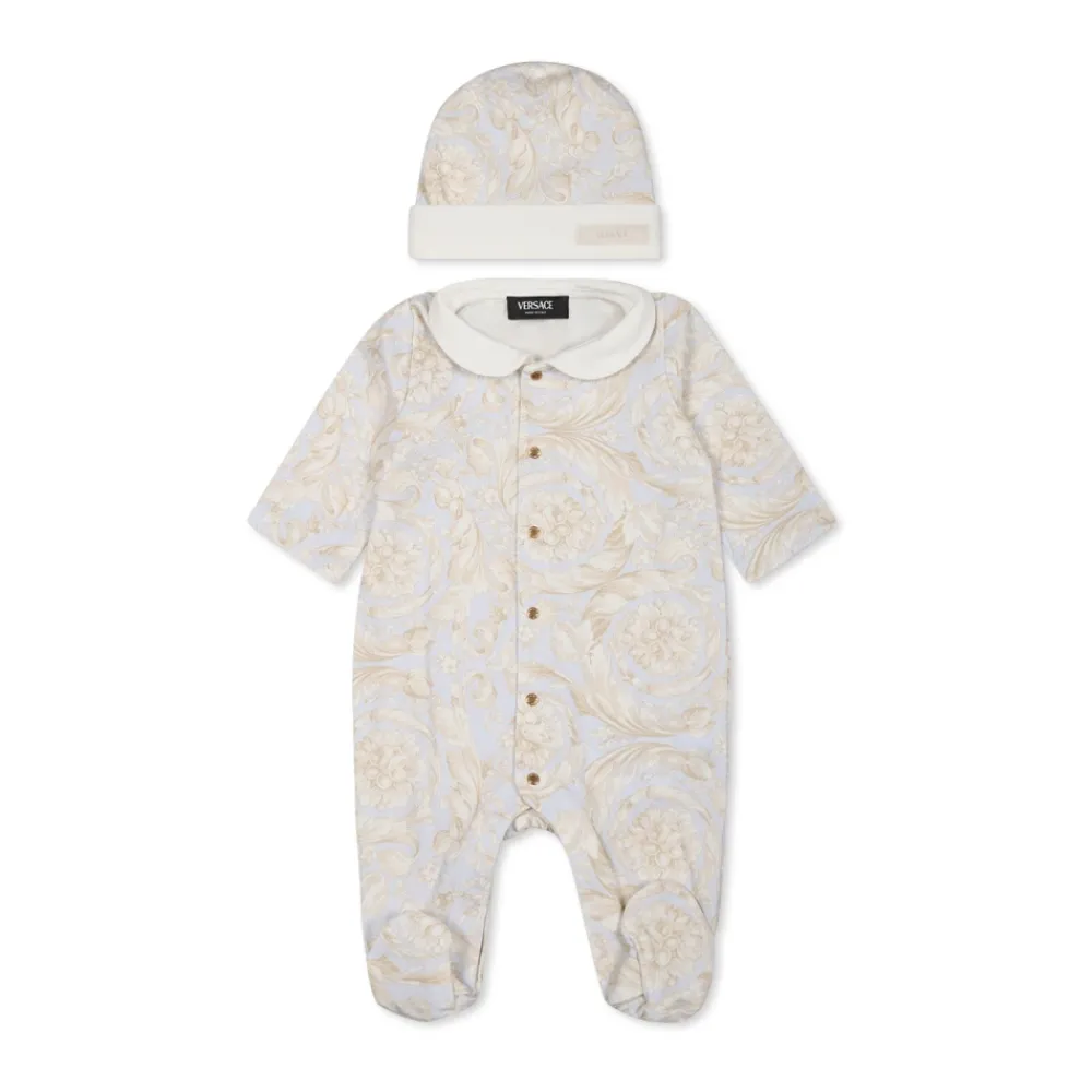 Versace Bodysuits & Sets^Baroque Print Babygrow en Hoed Set