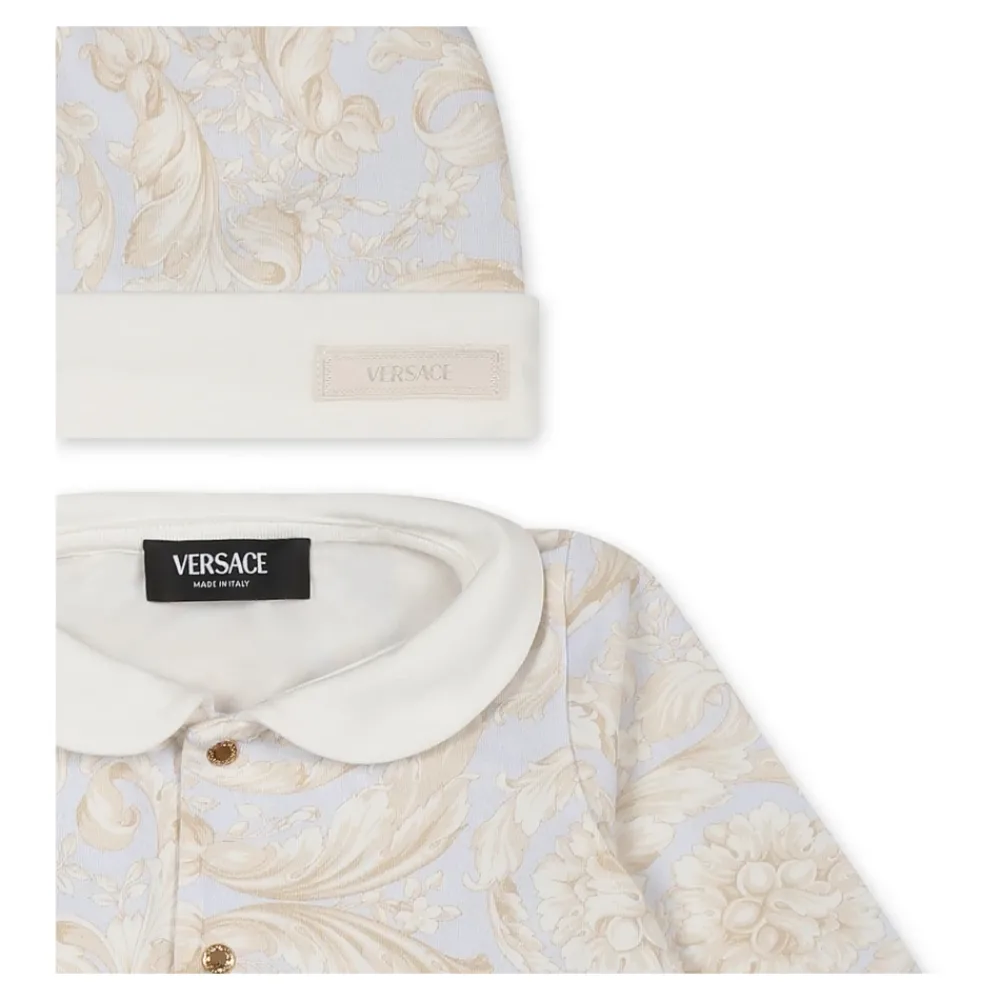 Versace Bodysuits & Sets^Baroque Print Babygrow en Hoed Set