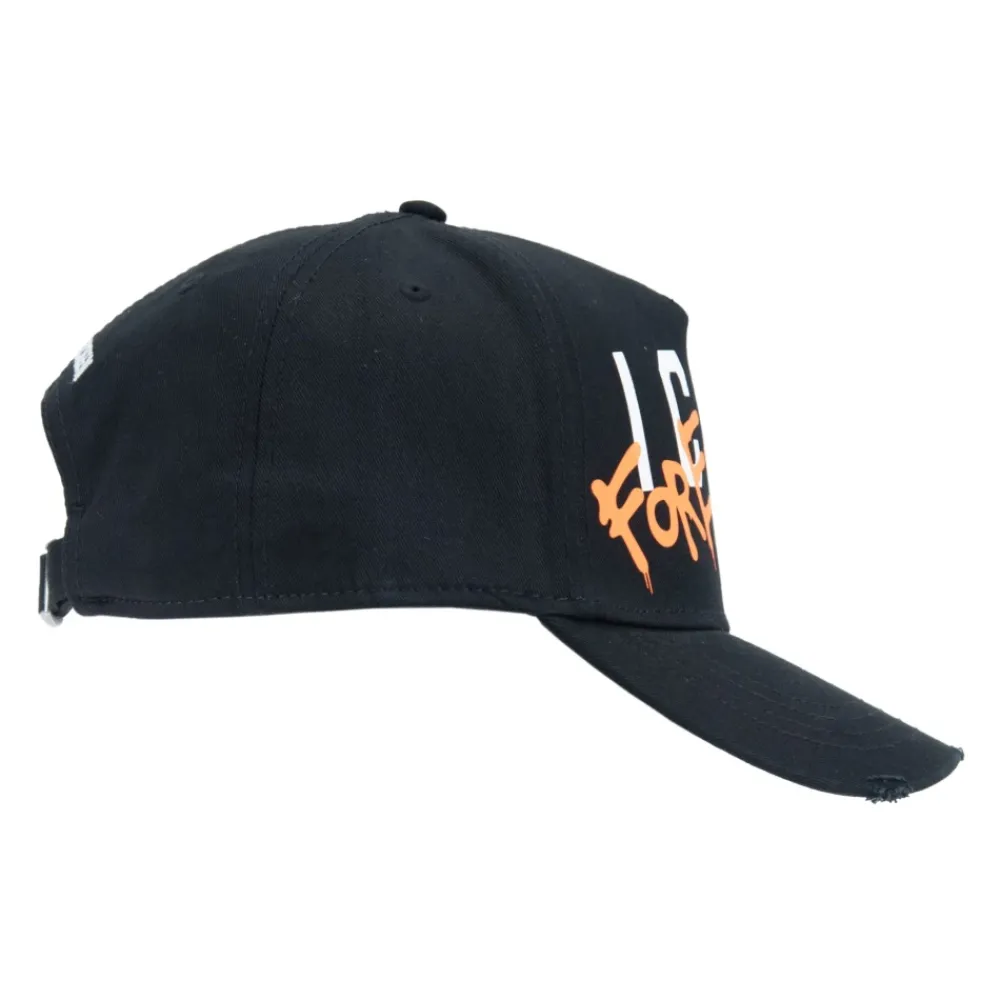 Heren Dsquared2 Petten^Baseball Cap met Gesp en Contrastprint