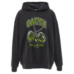 DAMES Ganni Basic Jersey Cherry Hoodie