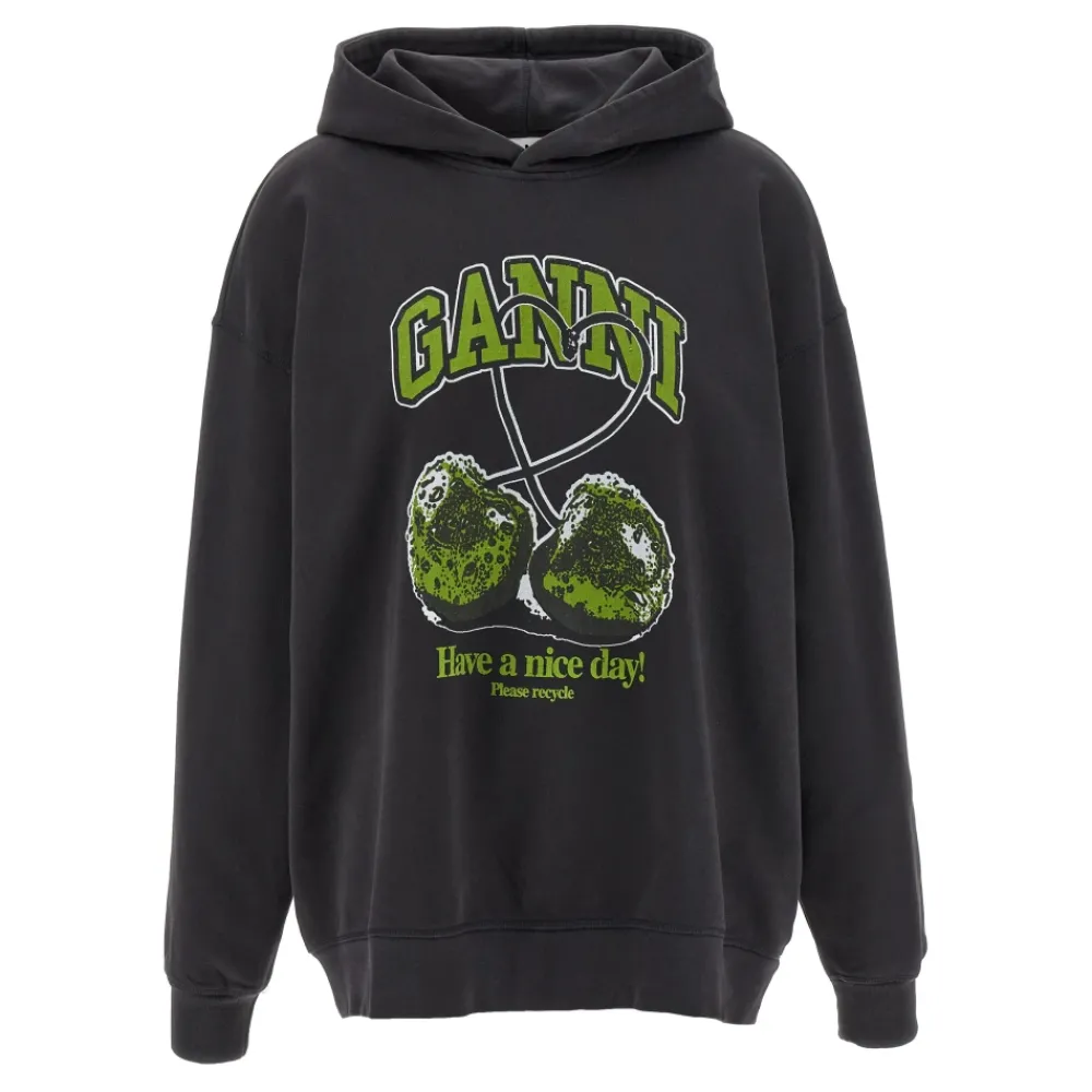 DAMES Ganni Basic Jersey Cherry Hoodie