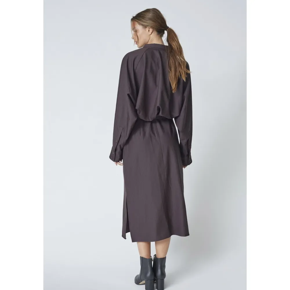 DAMES Co'Couture Batwing Jurk met Pinstripe Print