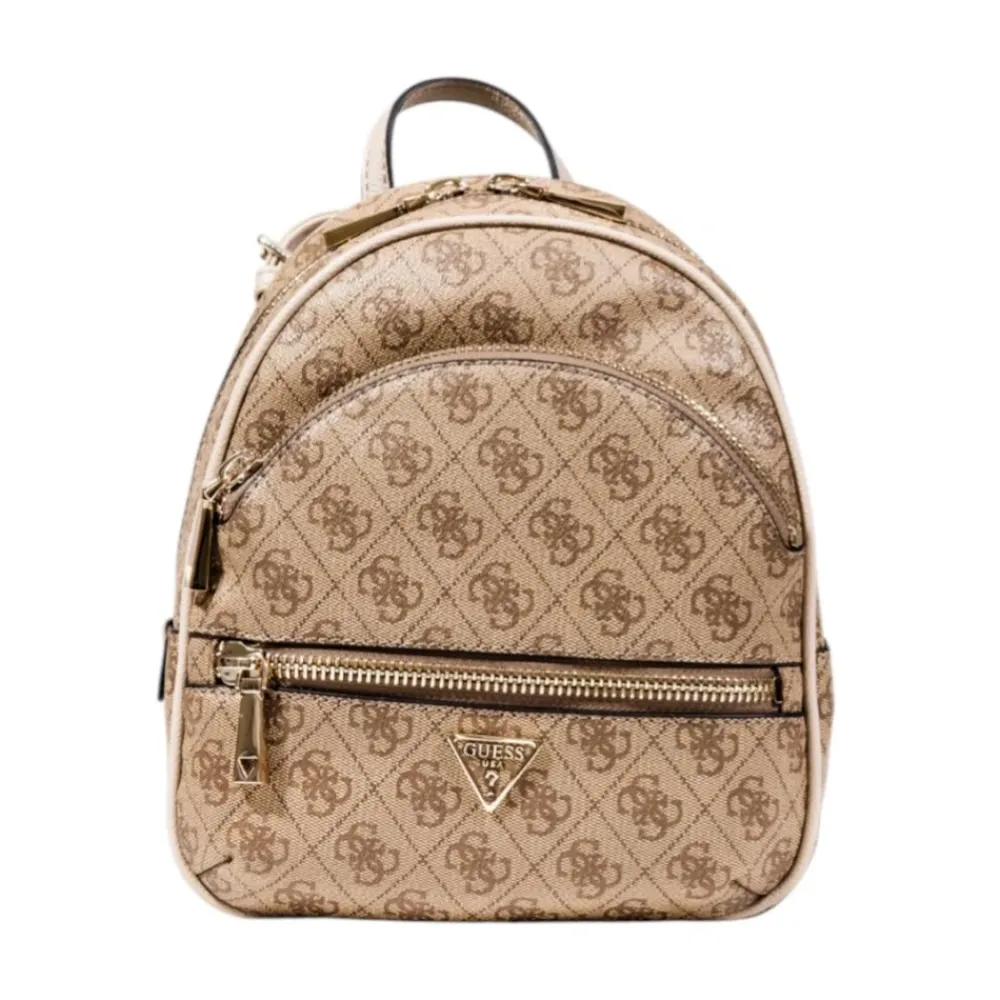 DAMES Guess Bedrukte Rugzak met Rits en Meerdere Zakken