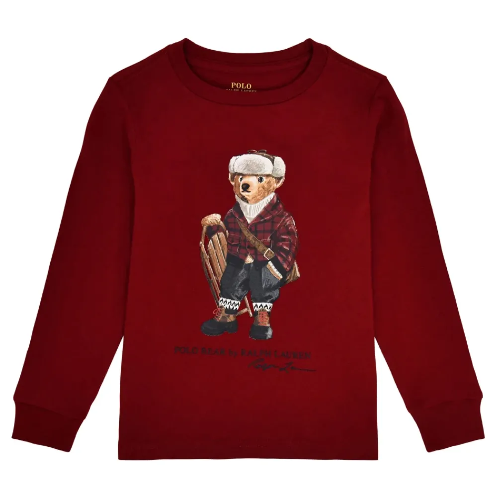 Polo Ralph Lauren Beer Vakantie Rode T-shirt