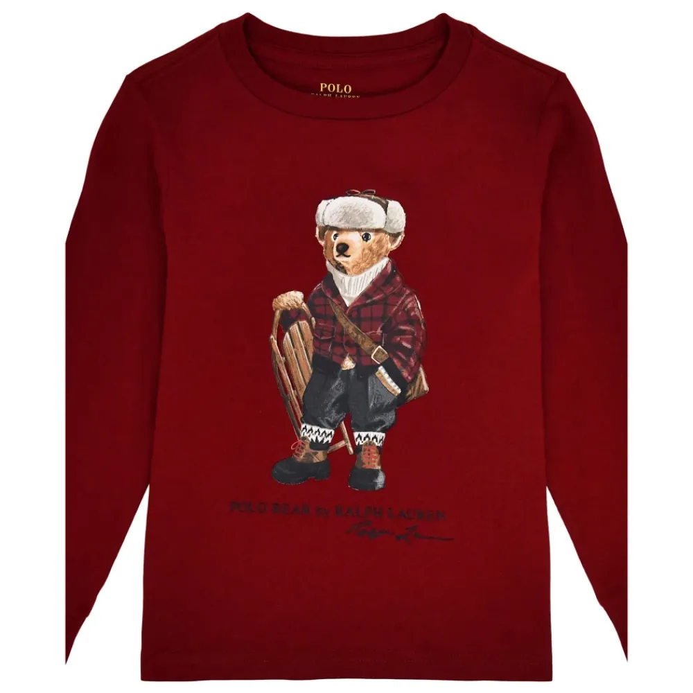 Polo Ralph Lauren Beer Vakantie Rode T-shirt