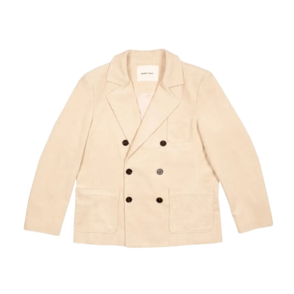 Heren Bram's Fruit Kostuums^Corduroy Double Breasted Suit Jacket