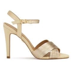 DAMES Kazar en gouden sandalen met gekruiste bandjes