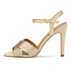 DAMES Kazar en gouden sandalen met gekruiste bandjes