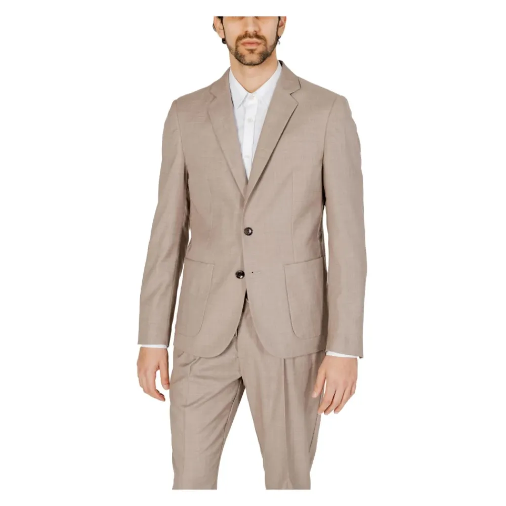 Heren Antony Morato Kostuums^Klassiek Pak met Knoopsluiting