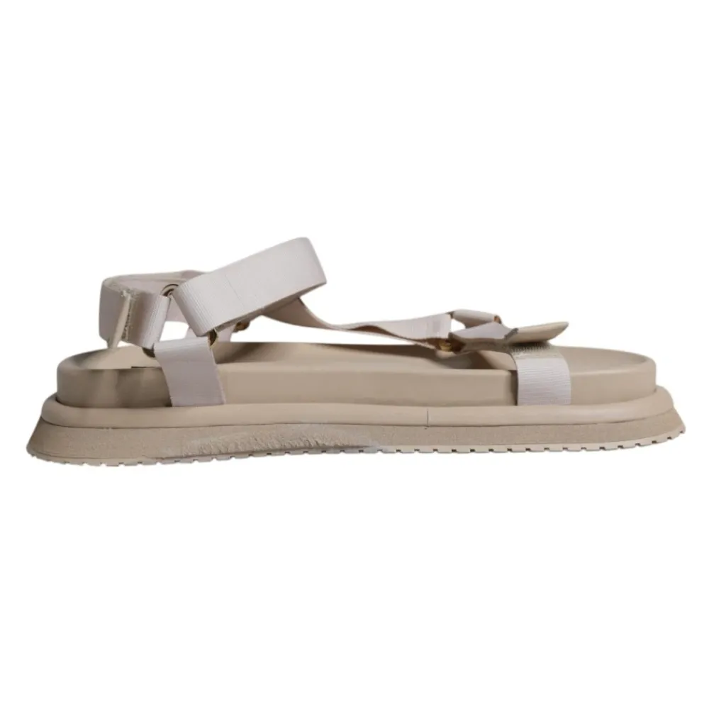Heren Dolce & Gabbana Sandalen^Leren Band Sandalen met Rubber