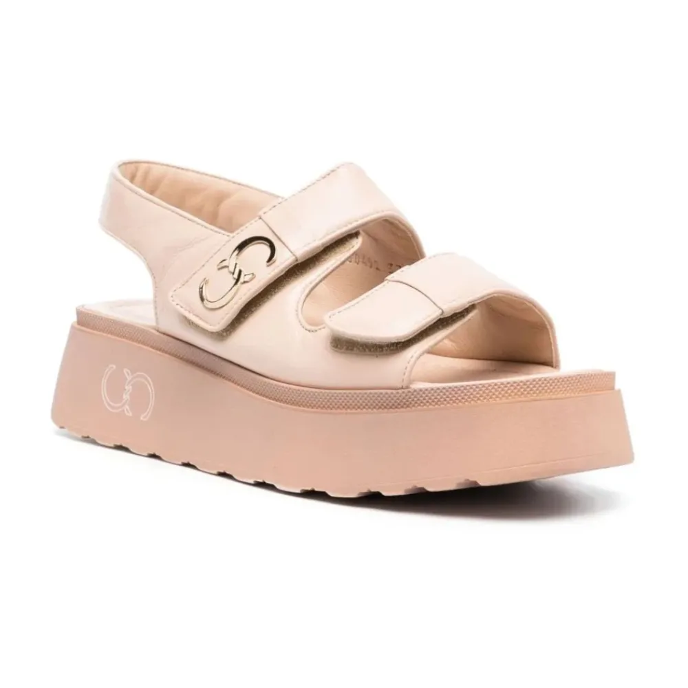 DAMES Casadei Sleehakken^Leren Casual Platte Sandalen