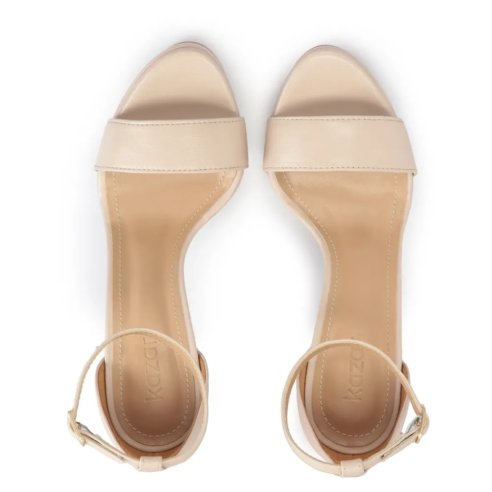 DAMES Kazar leren platform stiletto sandalen